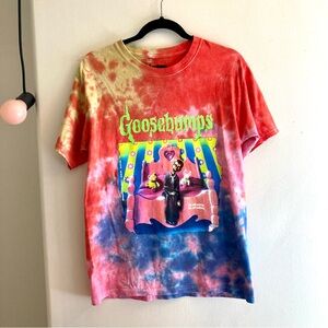 Goosebumps Night of the Living Dummy Retro Y2K Slappy Tie Dye Tee Book Fair